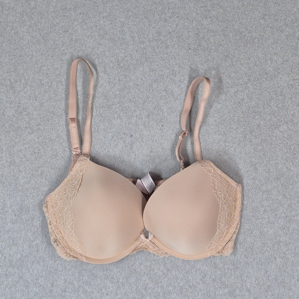 Victoria's Secret Women Bra 36D Beige Dream Angels Push Up Adjustable Strap